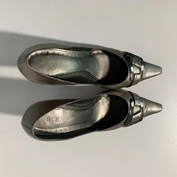 Pewter Stiletto Pumps - Size 8 - Picture 8 of 11